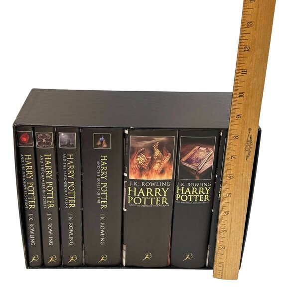 Harry Potter J.K. Rowling 7 Book Set Adult Black Cover UK Bloomsbury Unread - Picture 16 of 16